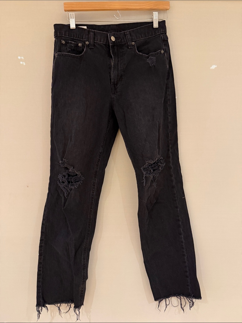 Black Distressed Women's Jeans